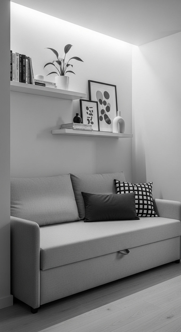 5. Wall Hugger Sofa Bed Design