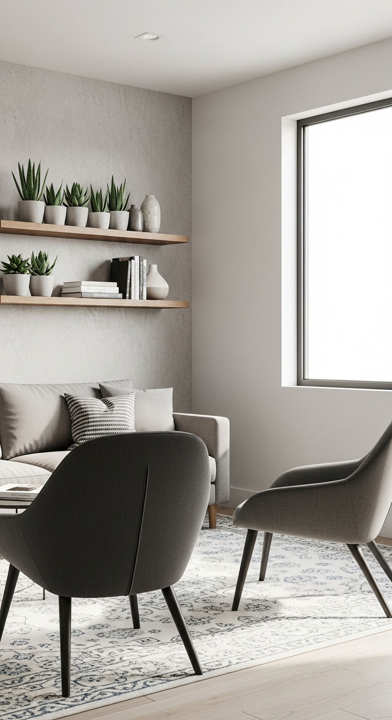 18 Small Living Room Sofa and Chair Layout Ideas for Better Flow 10 10. Wall Hugging Layout