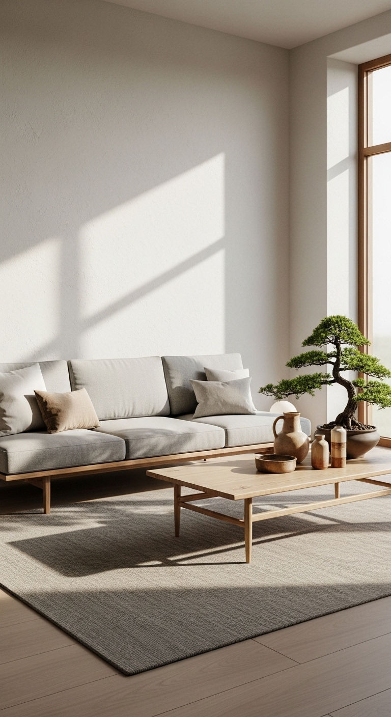 6. Minimalist Zen Layout