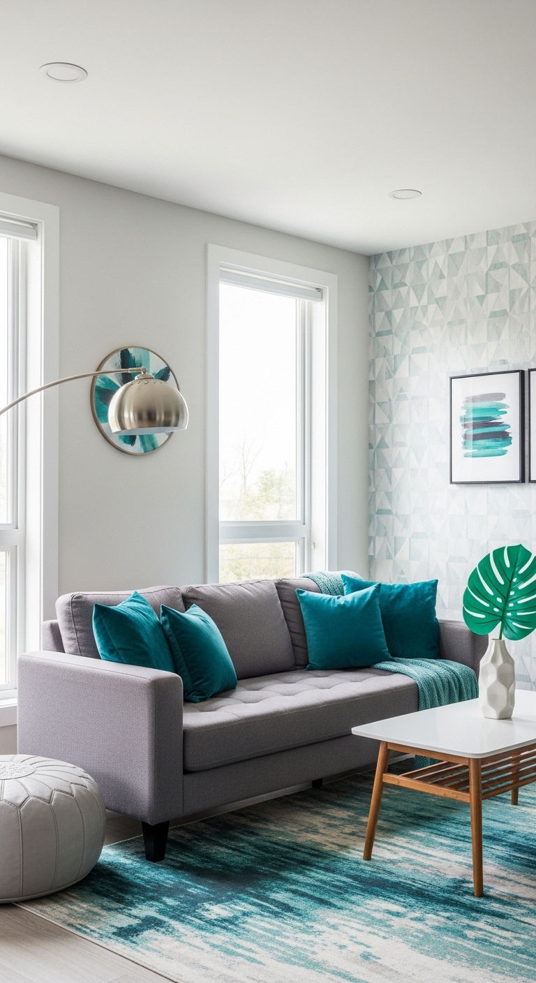 18. Grey Teal Contrast