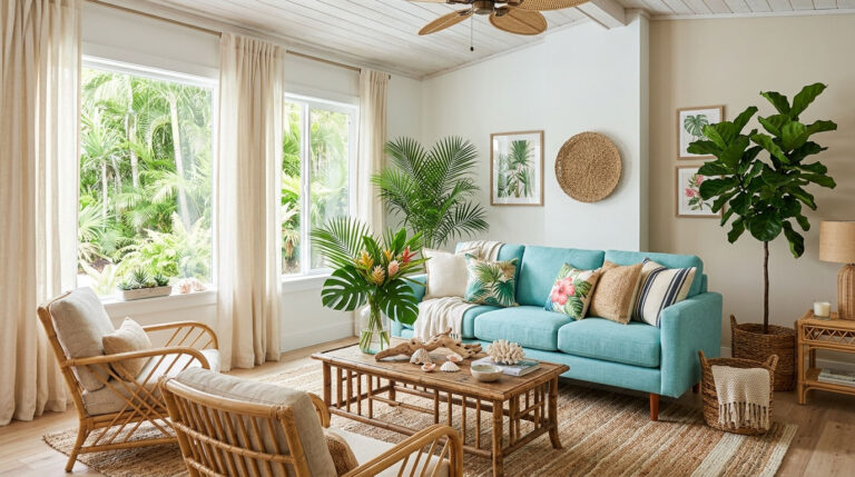 12 Aqua Sofa Living Room Ideas for a Fresh, Tropical-Inspired Feel