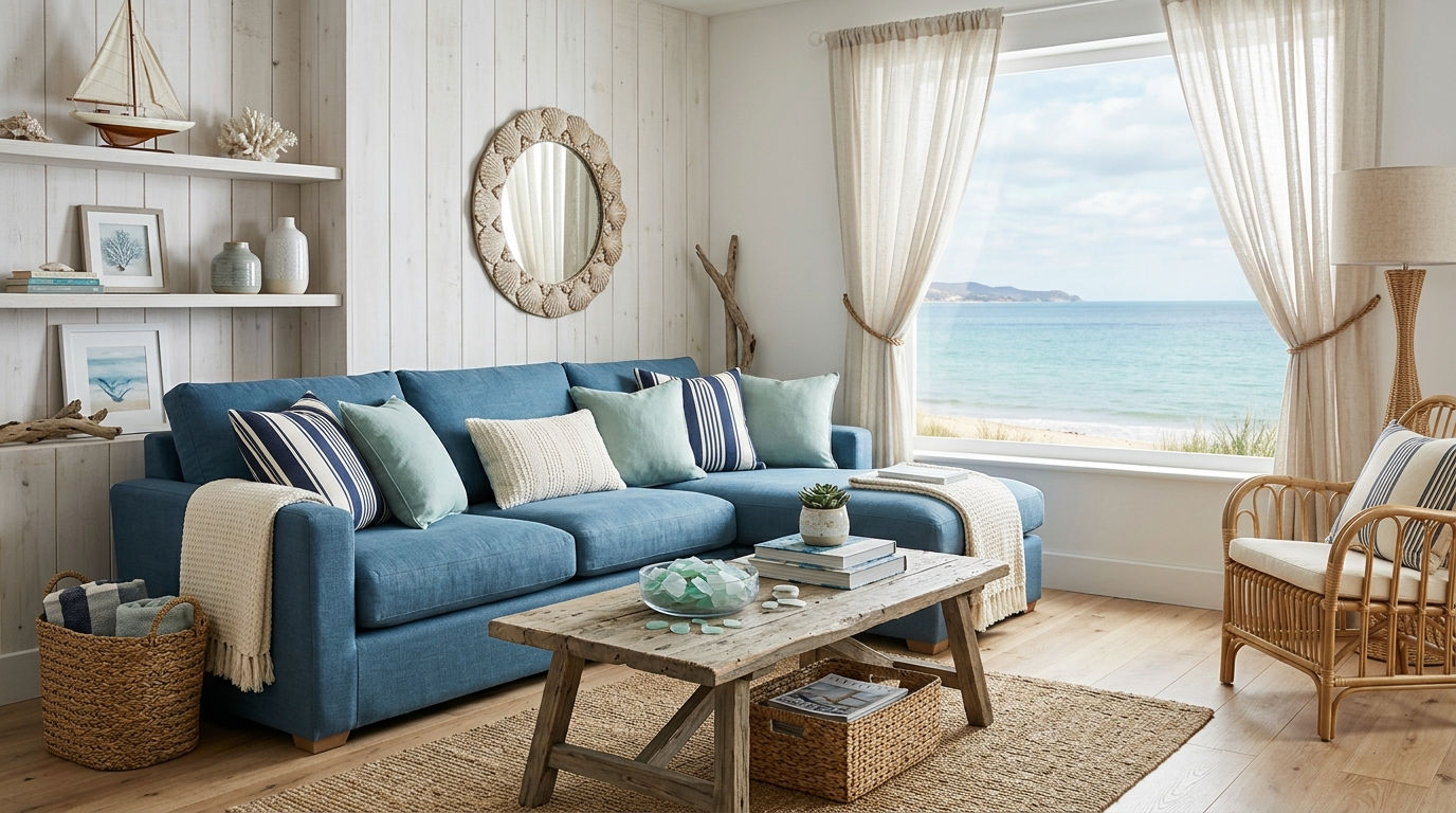 12 Ocean Blue Sofa Living Room Ideas for a Serene Coastal Vibe