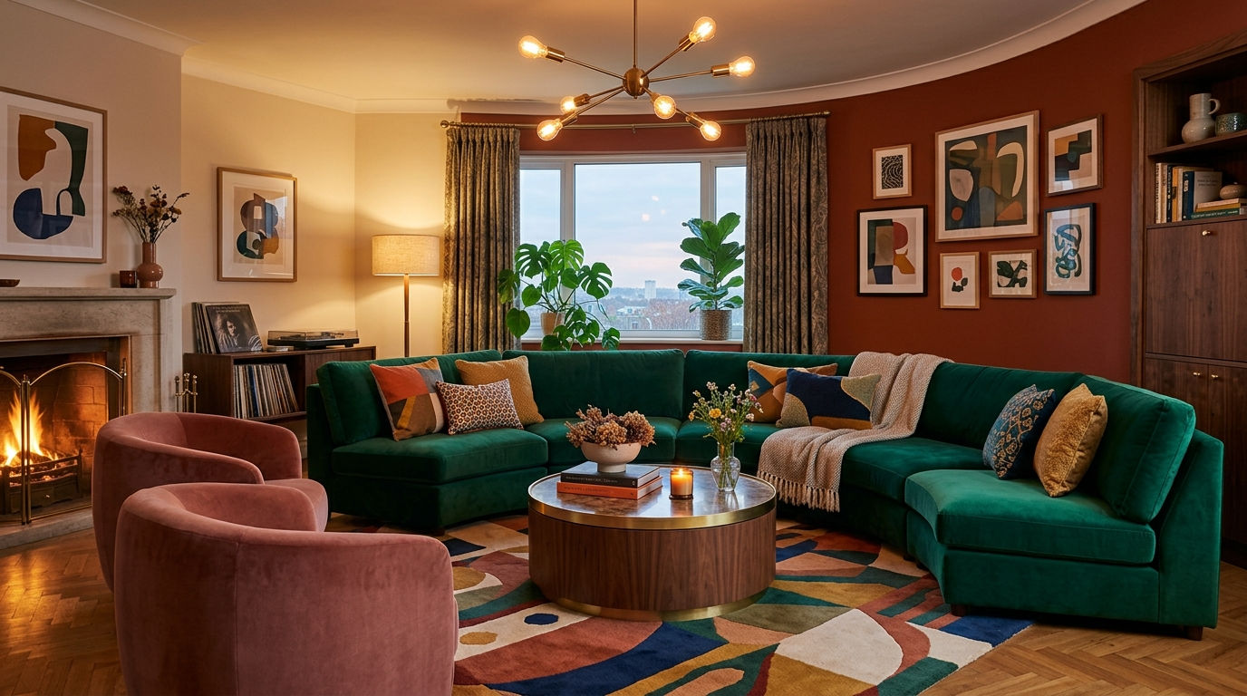 13 Semi Circle Sofa Living Room Ideas for a Unique Inviting Layout