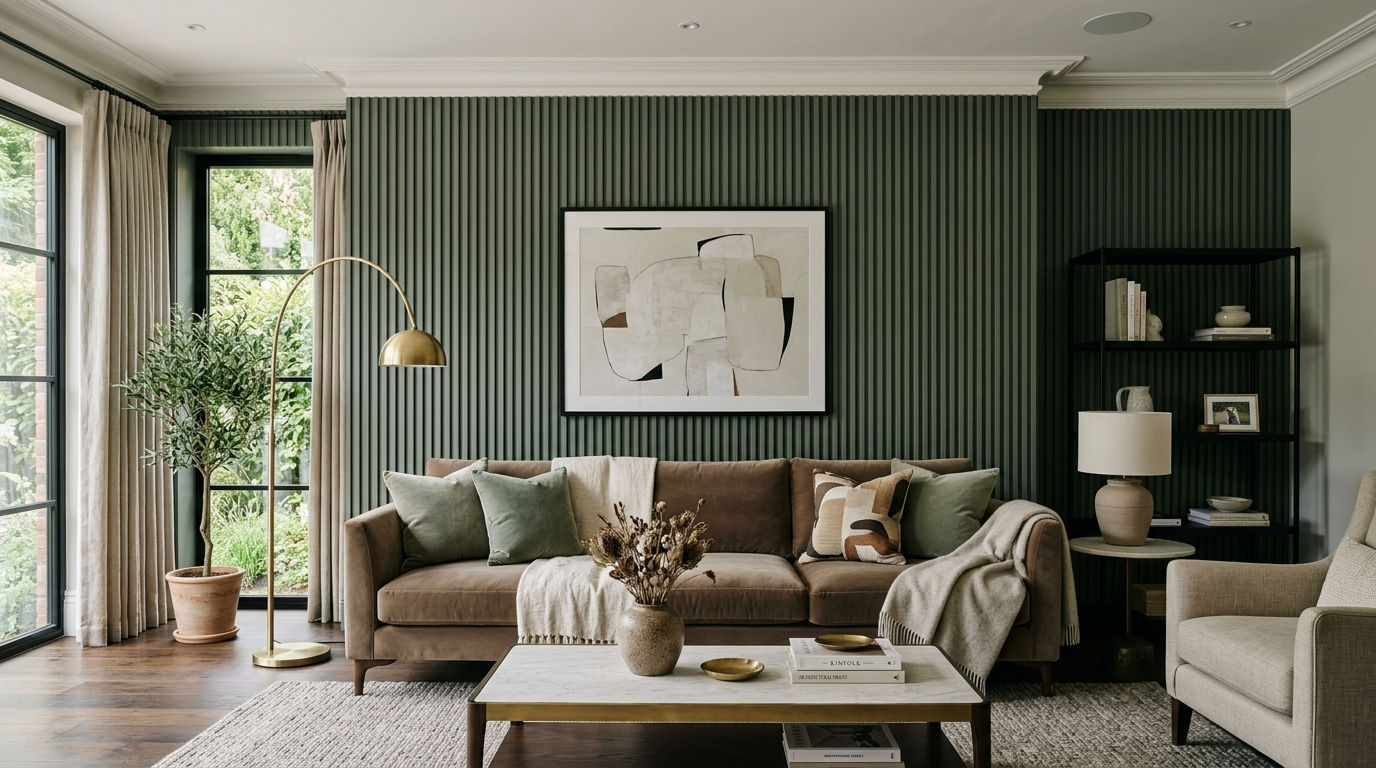 13 Wall Panelling Behind the Sofa Living Room Ideas for a Designer Look