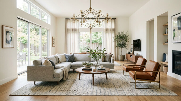 15 Floating Sofa Living Room Layout Ideas That Open Up the Space