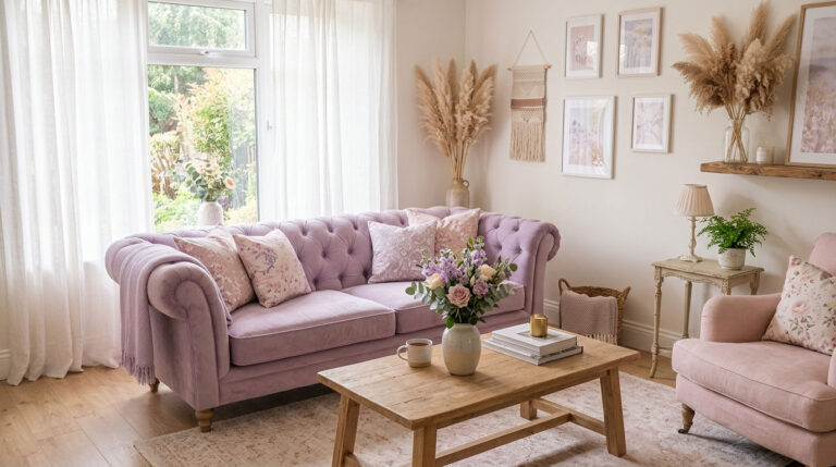 15 Lilac Sofa Living Room Ideas for a Soft, Whimsical Interior