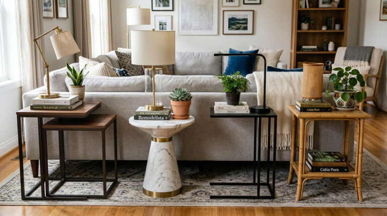 16 Sofa Side Table Ideas to Add Style and Function to Your Living Room 16 16 Sofa Side Table Ideas to Add Style and Function to Your Living Room