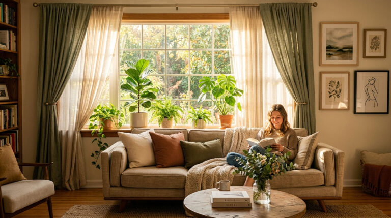 16 Window Behind the Sofa Living Room Ideas and How to Style Them 3 16 Window Behind the Sofa Living Room Ideas and How to Style Them