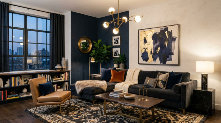 17 Dark Sofa Living Room Color Schemes That Work Brilliantly 7 17 Dark Sofa Living Room Color Schemes That Work Brilliantly