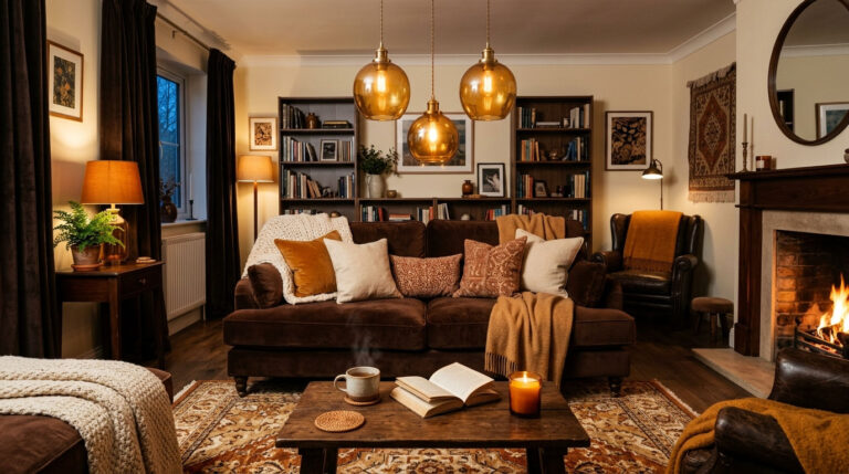 18 Brown Velvet Sofa Living Room Ideas for Warm, Cozy Spaces 8 18 Brown Velvet Sofa Living Room Ideas for Warm, Cozy Spaces
