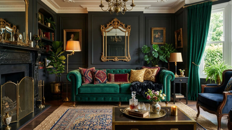 19 Emerald Sofa Living Room Ideas for a Luxe, Bold Look 16 19 Emerald Sofa Living Room Ideas for a Luxe, Bold Look