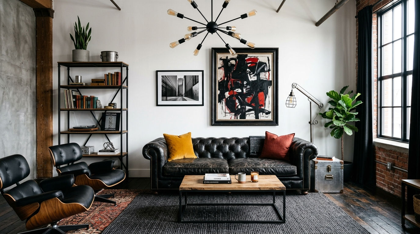 19 Living Room with Black Leather Sofa Ideas for Bold Interiors