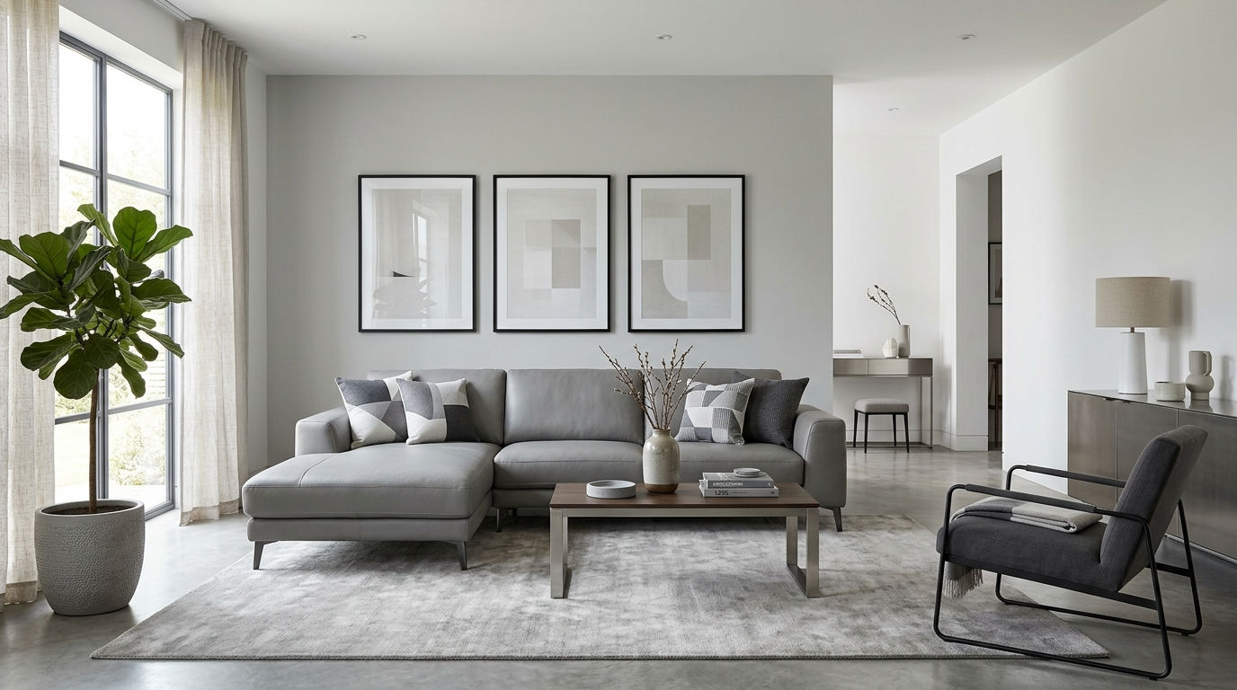 20 Gray Leather Sofa Living Room Decor Ideas for a Neutral Look