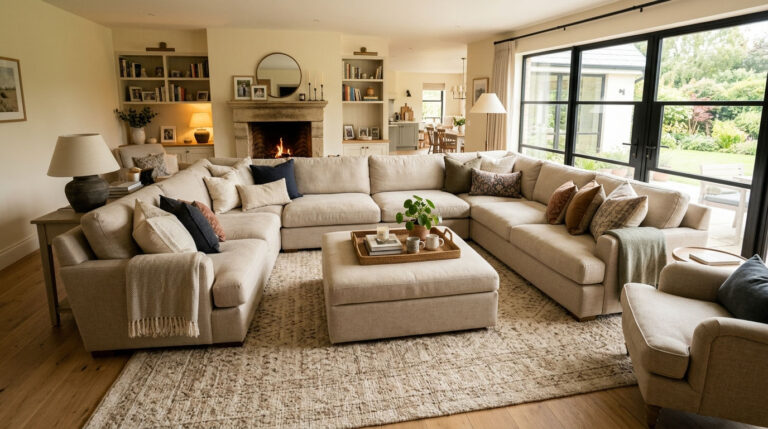 26 Living Room U Shape Sofa Ideas for Big Families & Open Layouts