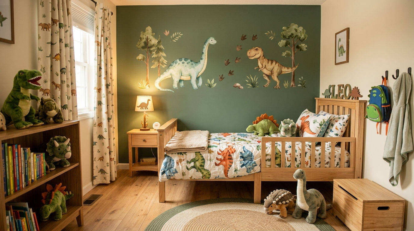How to Create a Cozy Dinosaur Themed Bedroom for a Toddler Complete Guide