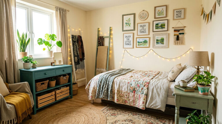 How to Decorate a Small Bedroom on a Tight Budget with DIY Ideas