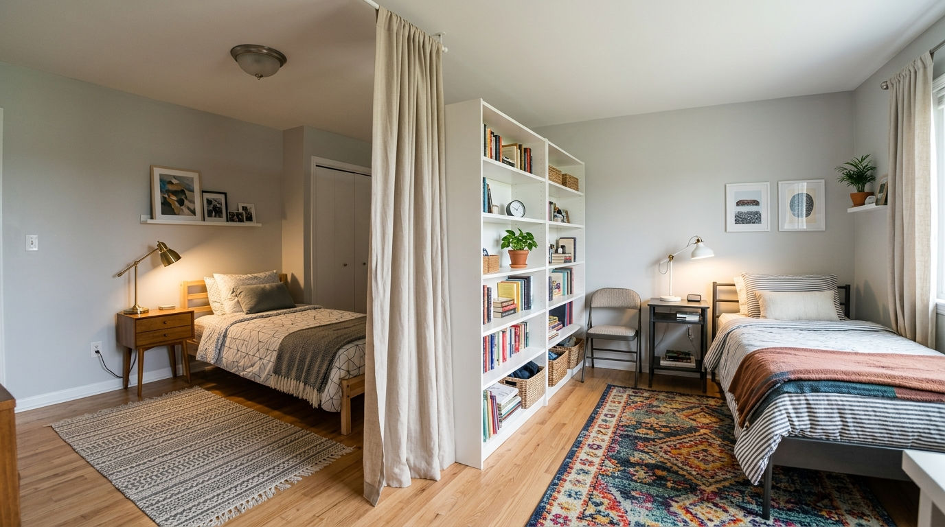 How to Divide One Bedroom Into Two Separate Rooms