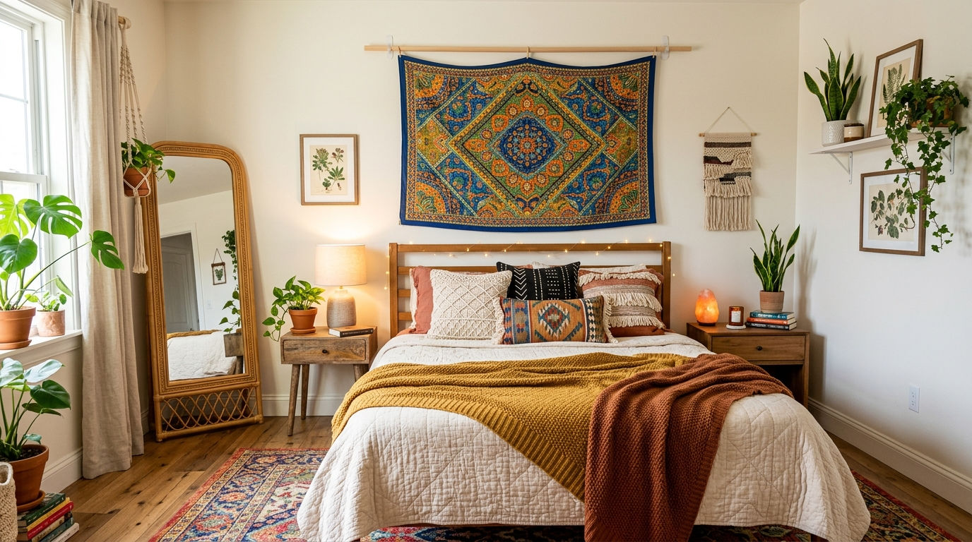 How to Hang a Wall Tapestry in a Bedroom Without Nails or Damage (Complete Guide) 1 How to Hang a Wall Tapestry in a Bedroom Without Nails or Damage Complete Guide