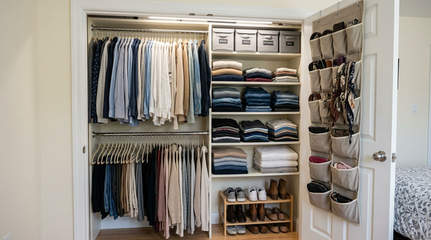 How to Organize a Very Small Bedroom Closet With No Space (Complete Guide) 1 How to Organize a Very Small Bedroom Closet With No Space Complete Guide