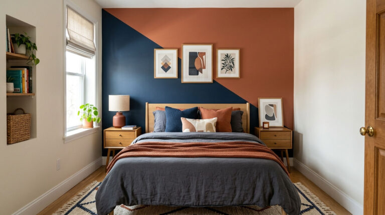 How to Paint an Accent Wall in a Small Bedroom with Two Colors (Complete Guide)