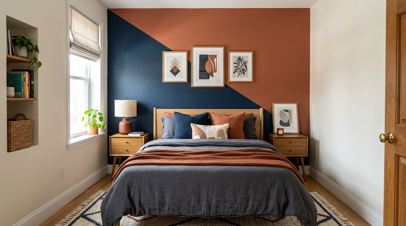 How to Paint an Accent Wall in a Small Bedroom with Two Colors Complete Guide