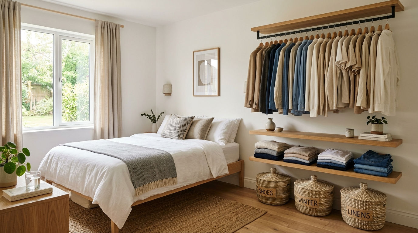 How to Store Clothes in a Small Bedroom Without a Closet Complete Guide